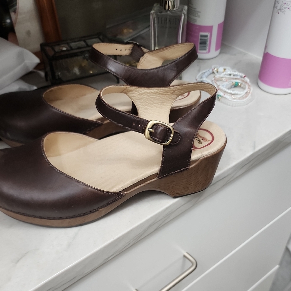 Women's Brown Leather Mary Jane Shoes